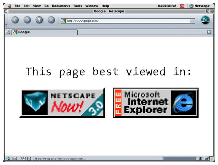 Site Optimisé pour Netscape ou Internet Explorer